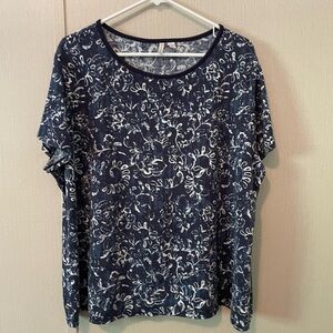 Catos Navy Blue Floral Women's Top